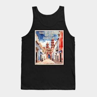 Teul de Gonzalez Ortega Zacatecas Mexico Vintage Tourism Travel Tank Top